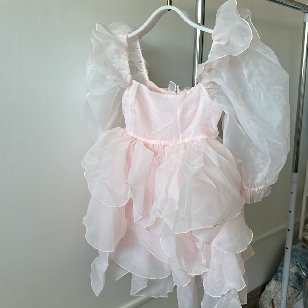 Selkie The Peach Skin Rose Petal Puff Dress - Picture 7 of 9